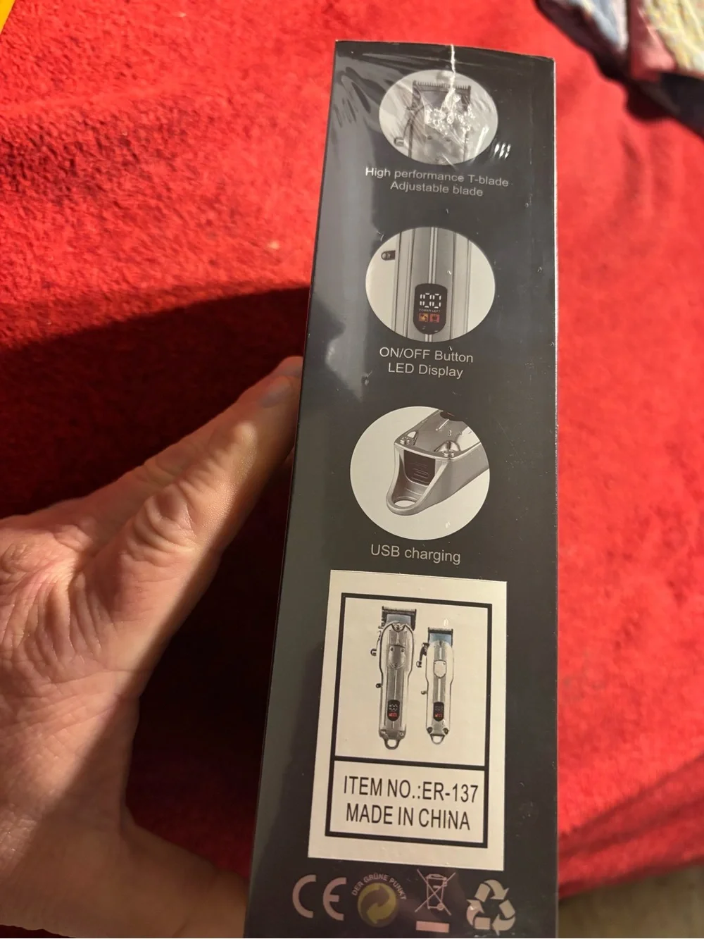 Hair Clipper 2pk Trimmer USB , LED display, T-Blade Adjustable. New